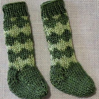 SK06 - 1/12th Scale Green Patterned Socks