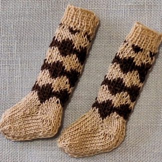SK07 - 1/12th Scale Brown Patterned Socks