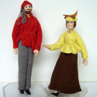 LR39 - Walter and Lillian - 1/24th couple of the late Victorian to Edwardian period