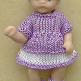 SO71 - Border Hem Dress for a 2" doll