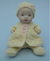 SALE SDC05 - Pram suit to fit a 4" Porcelain Doll