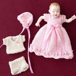 JM09 - Lace Edge Dress, bonnet