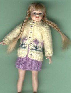 JM18 - Flower Cardigan and Skirt