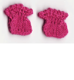 SDC02 - Pink bootees for a 3" doll