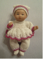 TT04 - Angel top, trousers and hat for a 2 1/4" doll