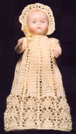 TT05 - Christening gown for a 2 1/4" doll