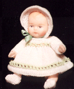 TT14 - Dress, poke bonnet outfit for a 2 1/4" doll