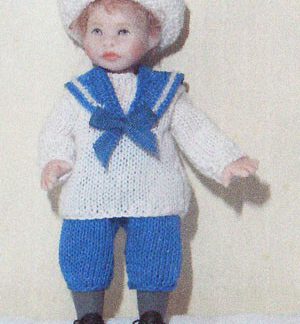 TT66 - Boy's sailor suit for a 3 1/4" doll